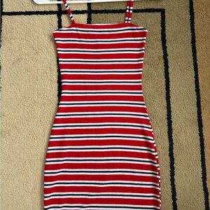 Striped Red and White Dress